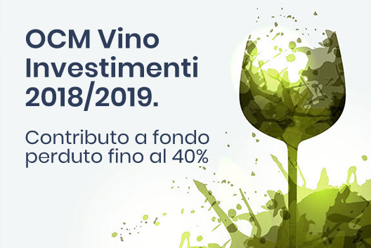 OCM Vino Investimenti 2018-2019 Contributo a fondo perduto fino al 40% nel settore vitivinicolo